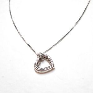 David Yurman heart charm necklace